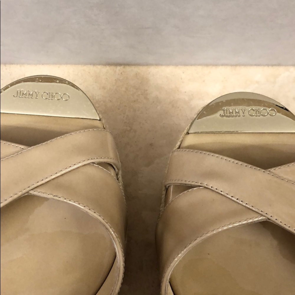 Authentic Jimmy Choo Espadrille Wedge Sz 42 - Picture 5 of 7